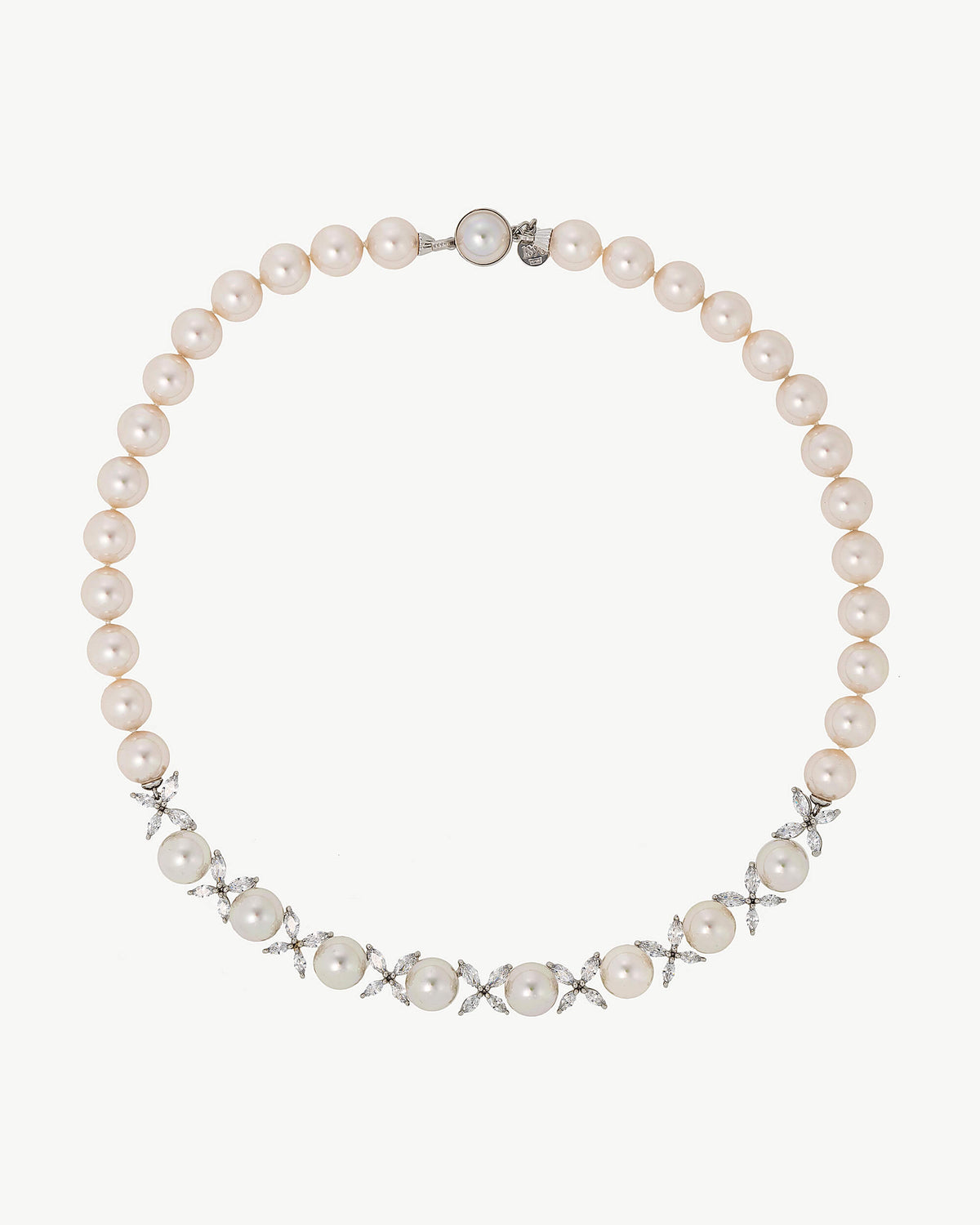 Pearl and Zirconia Necklace 10mm Venus