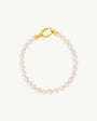 6 mm goldenes Perlenarmband Lyra
