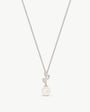 Blattkette mit 10-mm-Perle und Zirkonia Selene