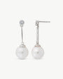 Pendientes Largos Perla 10mm y Circonita Selene