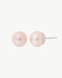 8mm Rosa Perlenohrringe Lyra