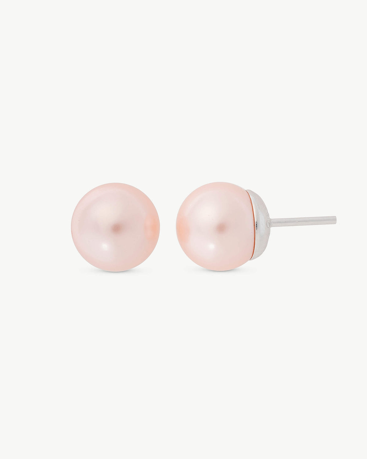 8mm Rosa Perlenohrringe Lyra