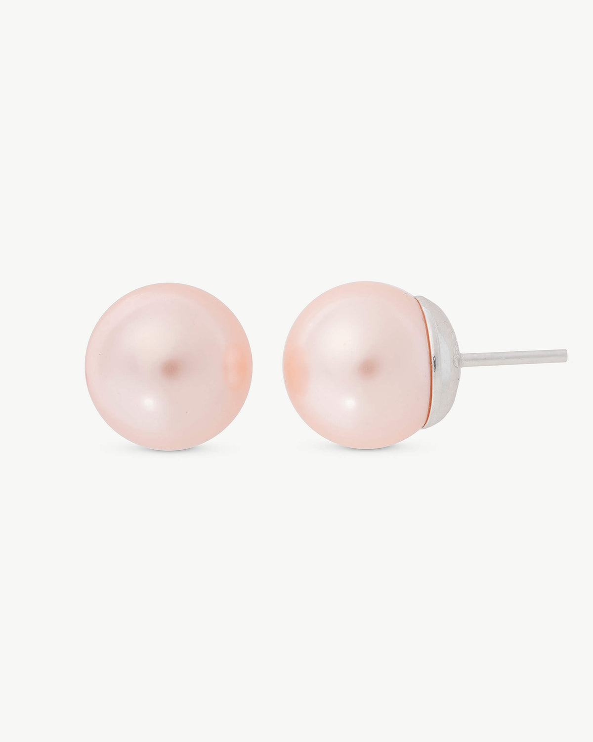 10 mm rosa Perlenohrringe Lyra