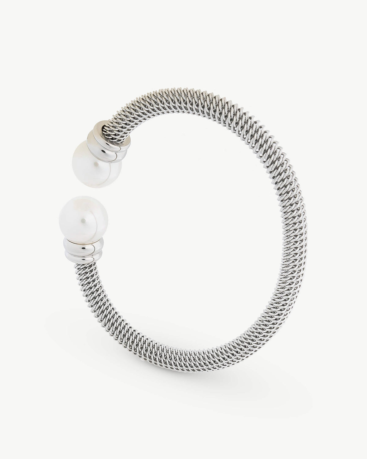 Armband mit zwei weißen Perlen Tender