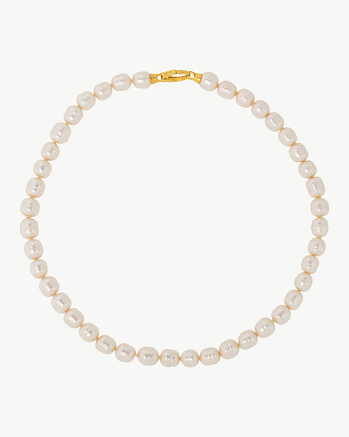 Collar Perla Barroca 8mm Dorado Ágora