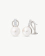 Pendientes Perla 10mm y 4 Circonitas en Espiga Selene