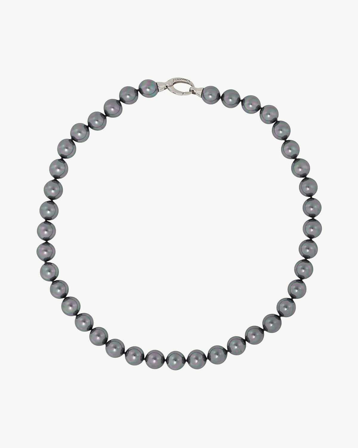 10 mm graue Perlenkette Lyra