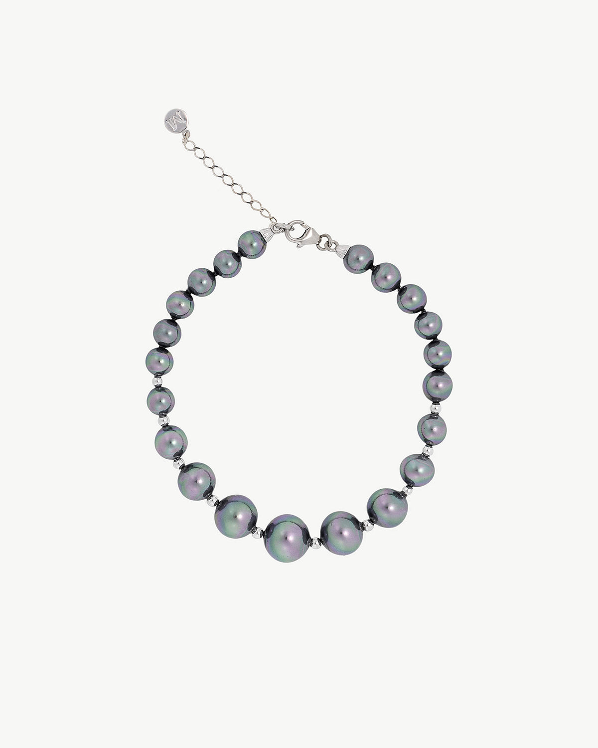 Pulsera Perlas 6-10mm Gris Lyra