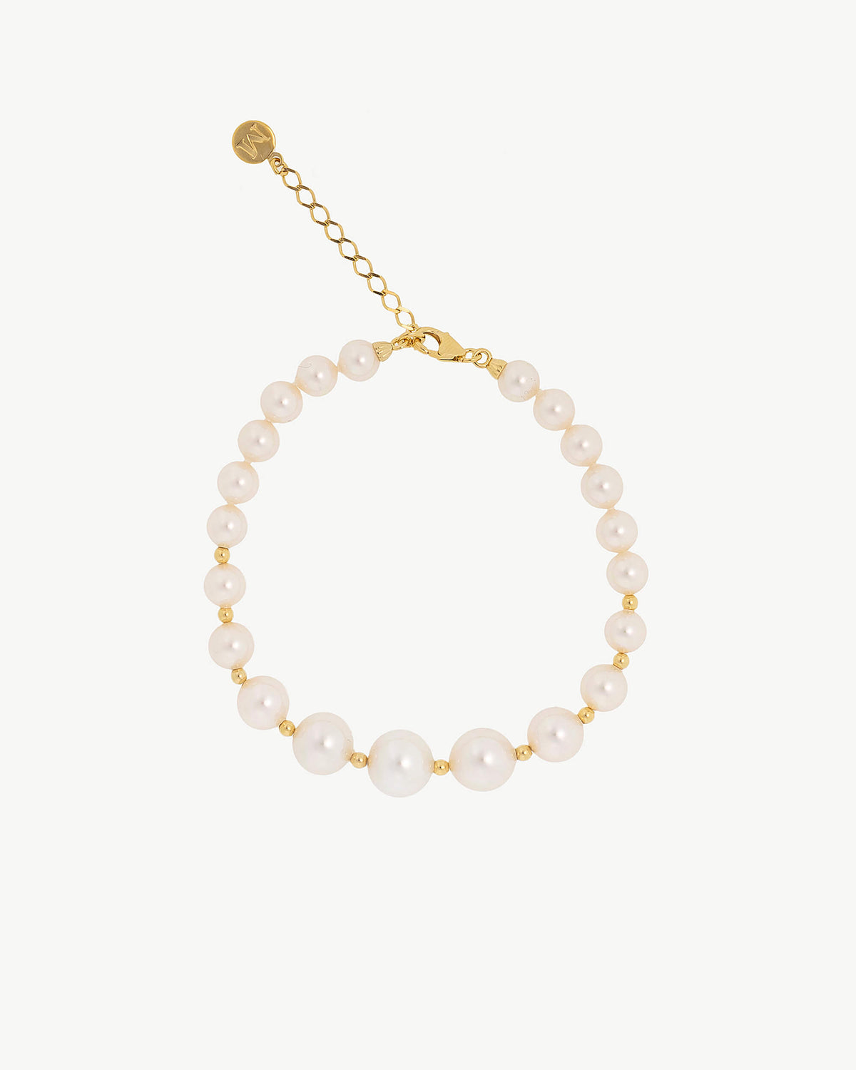 Perlenarmband 6-10mm golden Lyra