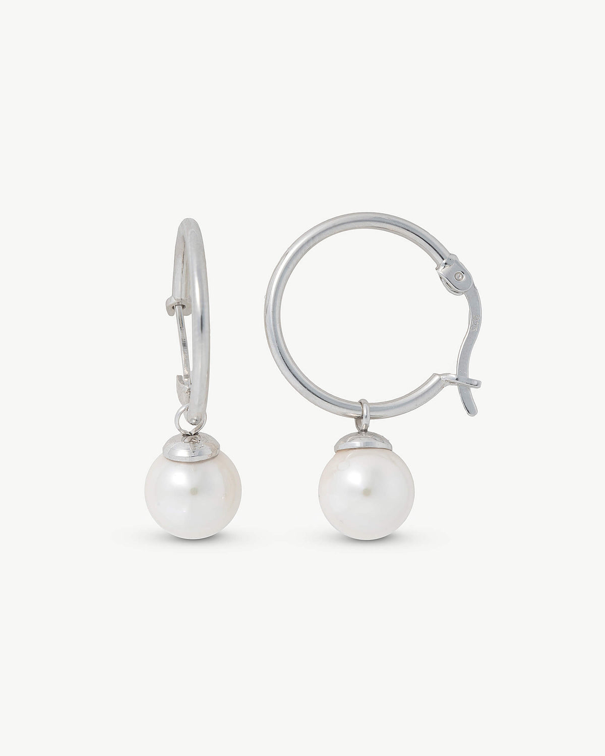 Pendientes Aro y Perla 8mm Chara