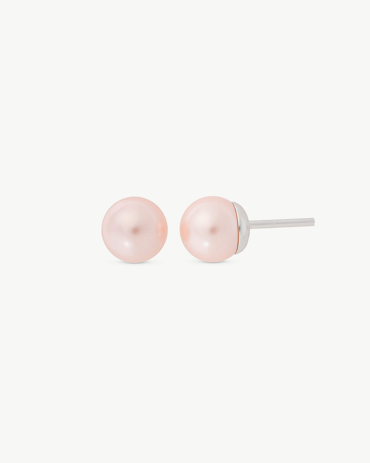 6mm rosa Perlenohrringe Lyra