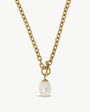 Pendant Necklace Baroque Pearl 14mm Golden Tender