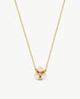 Gold 3-Perlen 6mm Halskette Vega