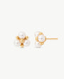 Gold 3-Perlen 5mm Ohrringe Vega