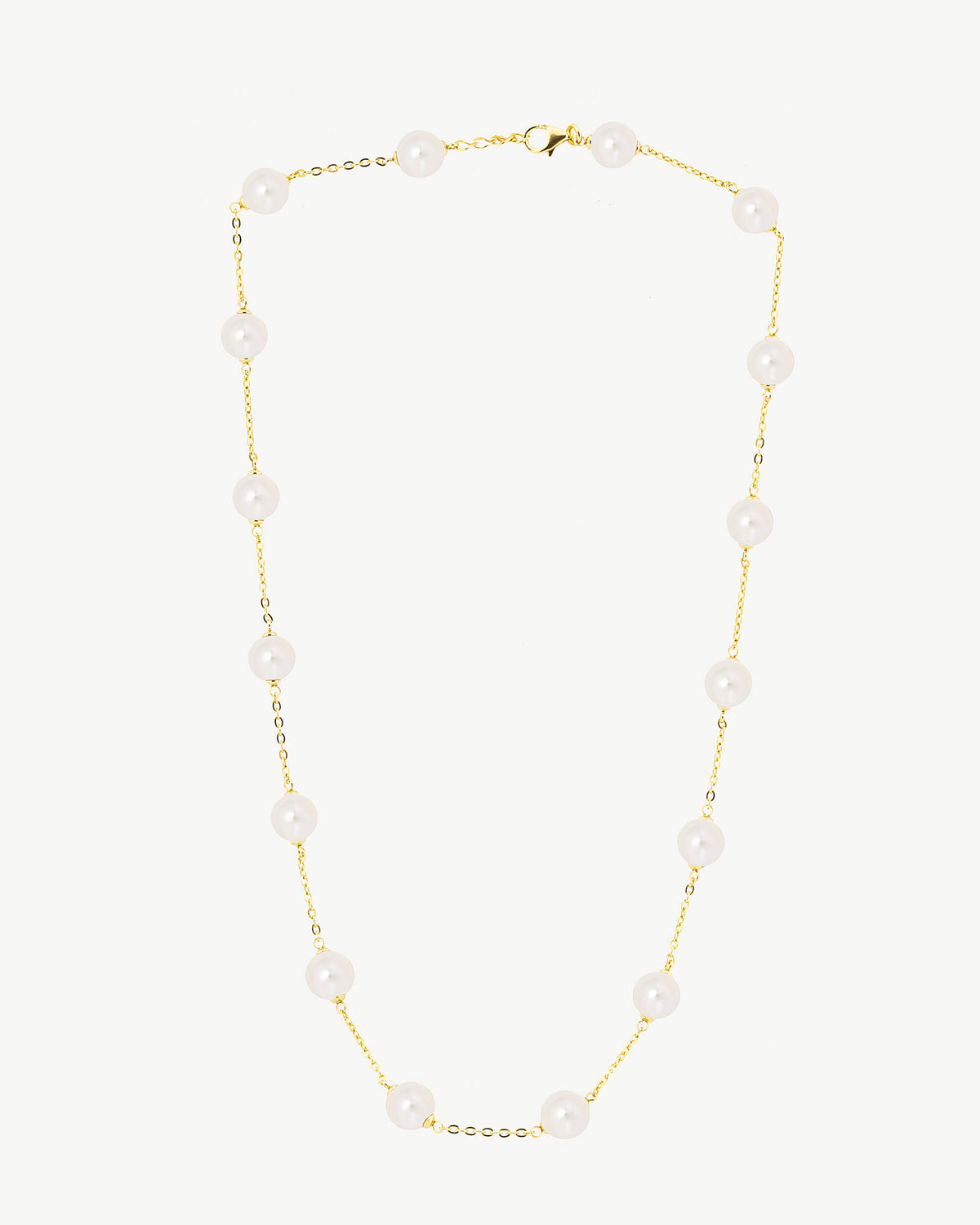Collar Cadena y Perlas Dorado Ilusión