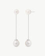 Long Pearl Earrings Rosa