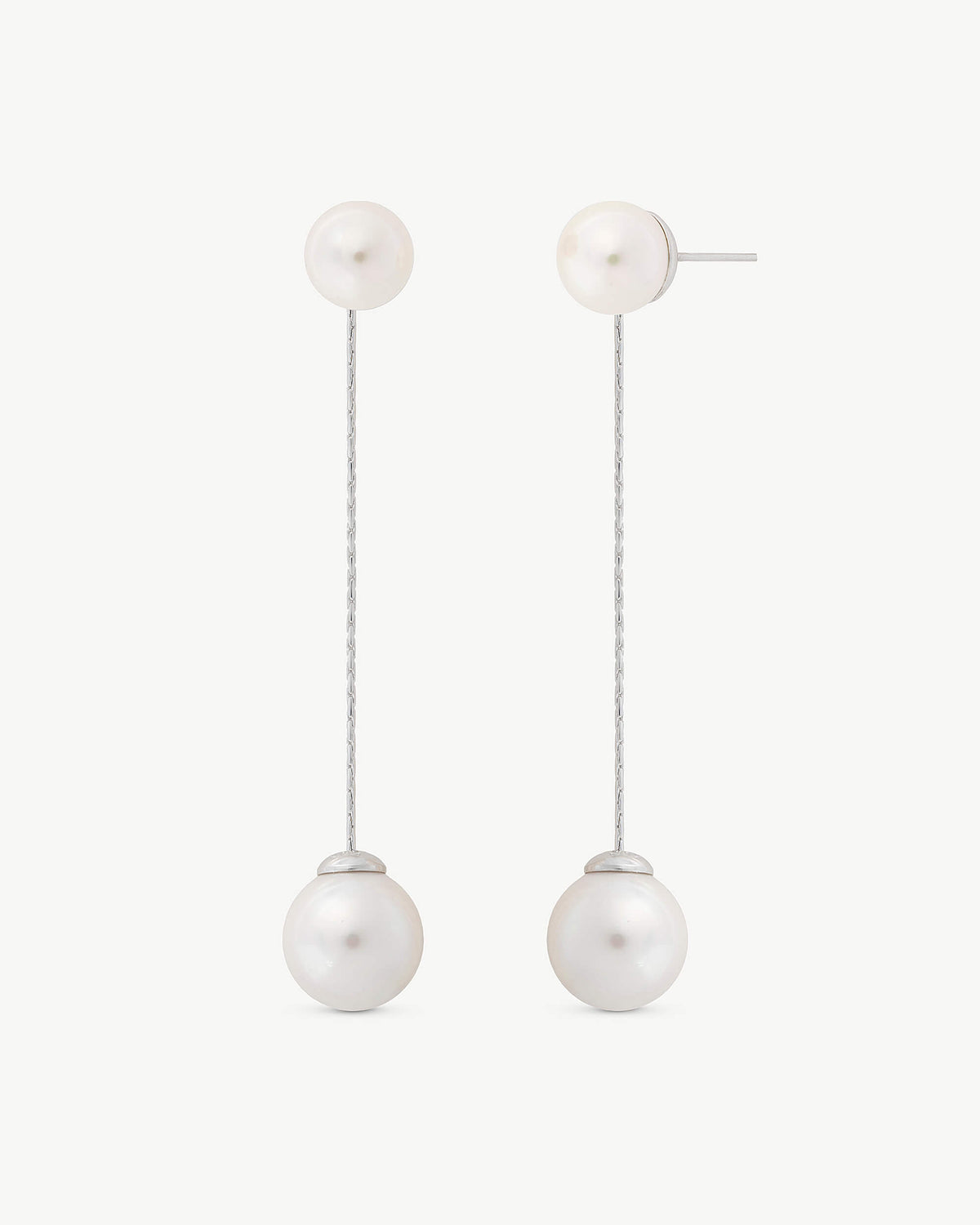 Long Pearl Earrings Rosa