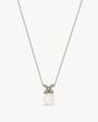 Pearl Necklace Flower and Zirconia  Romance