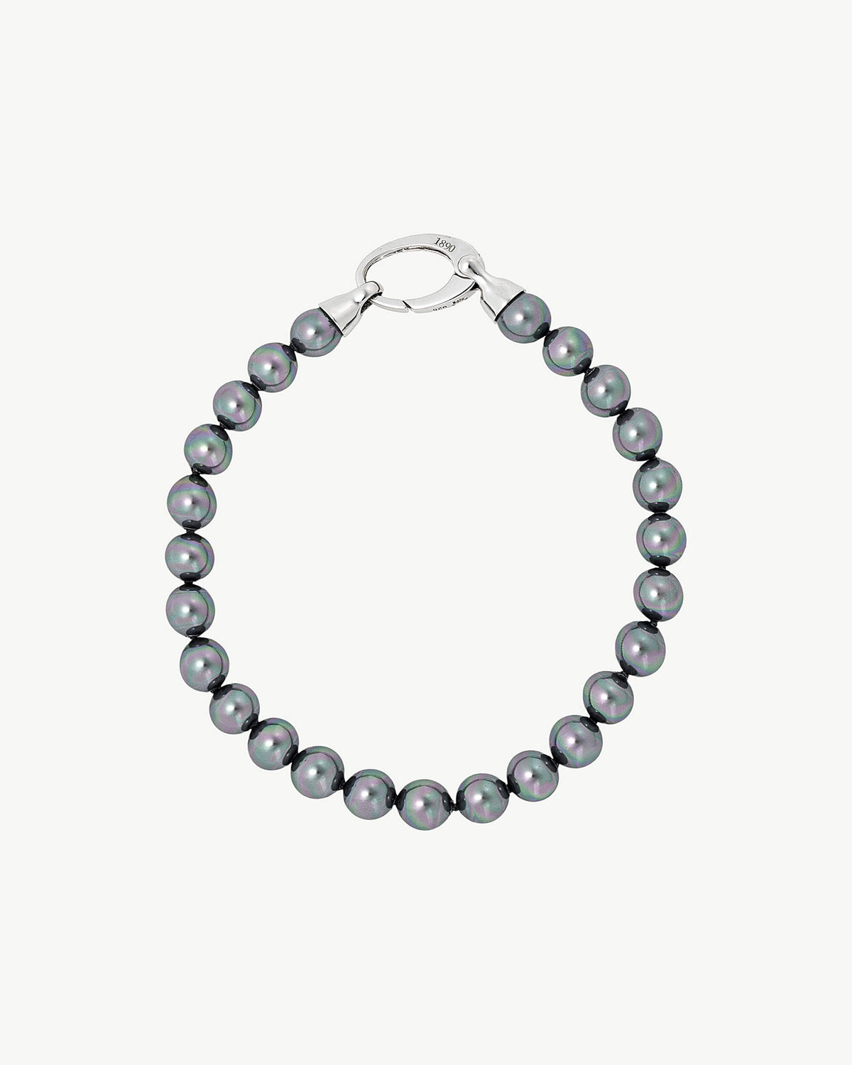 Pulsera Perlas 6mm Gris Lyra