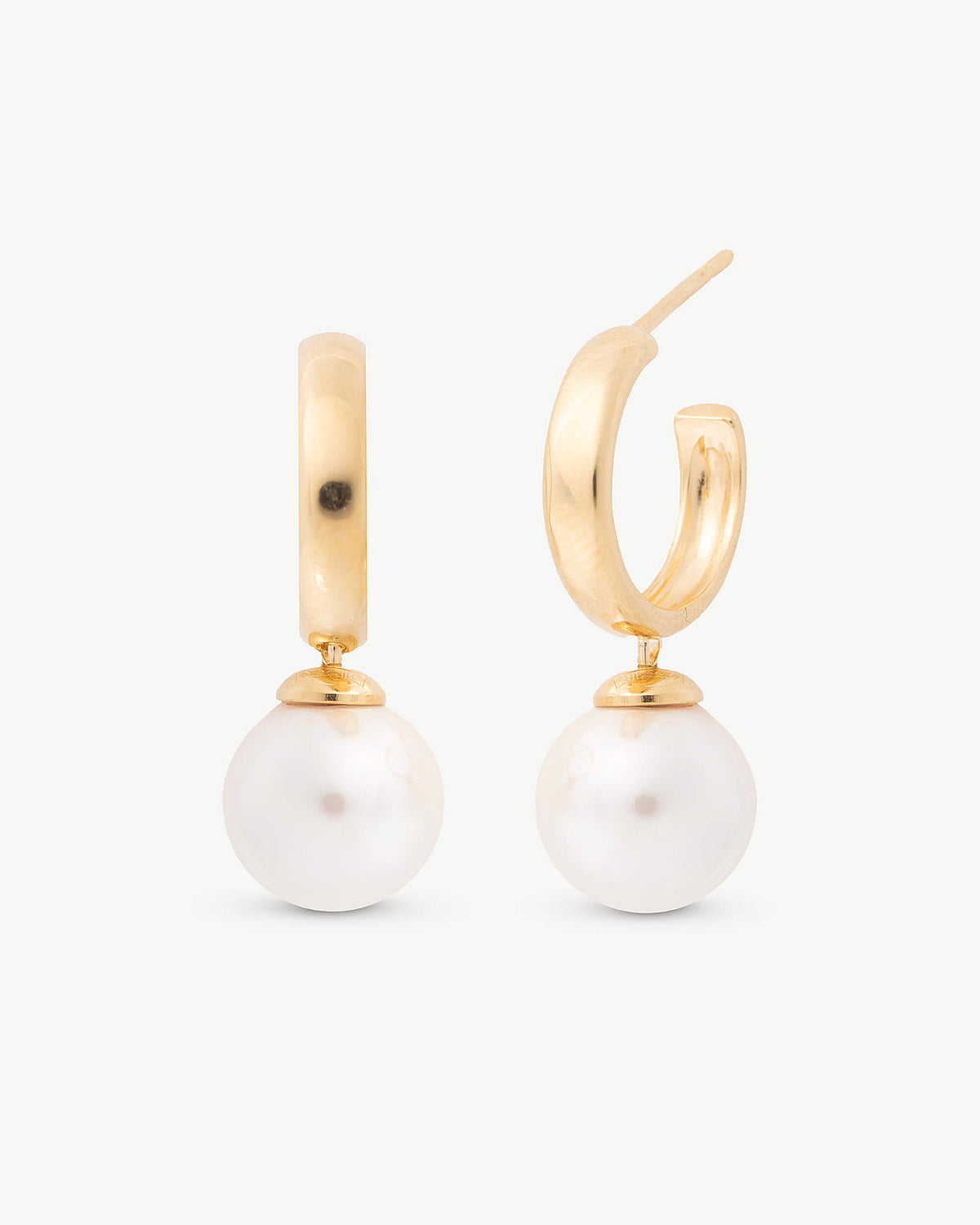 10 mm große goldene Creolen Chara
