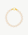 10 mm goldenes Perlenarmband Lyra