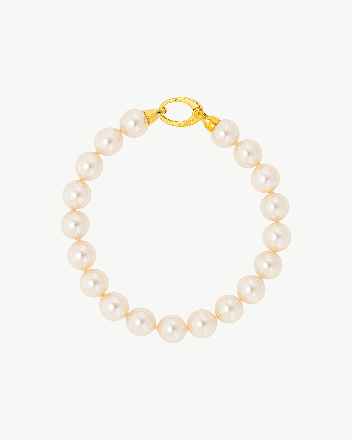 10 mm goldenes Perlenarmband Lyra