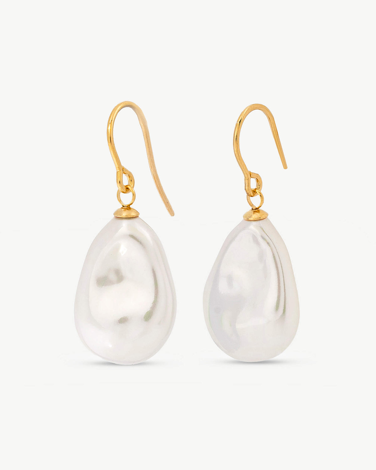 Pearl Earrings Wild 14x20mm Golden Keila