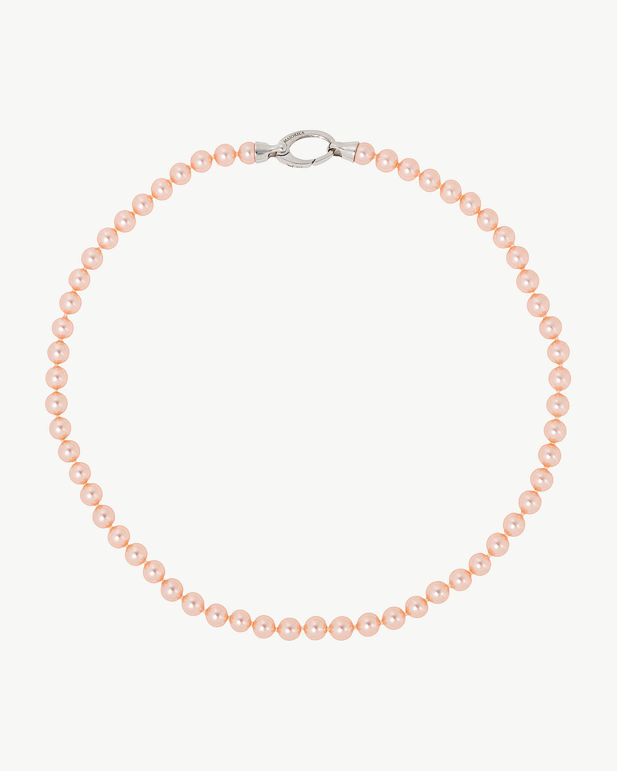Halskette mit rosa Perlen, 40 cm, 6 mm Lyra