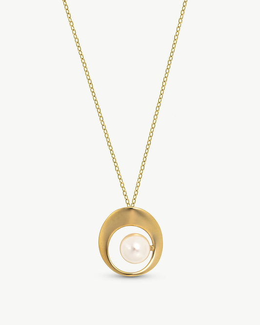 Pearl Pendant Necklace Golden Petra
