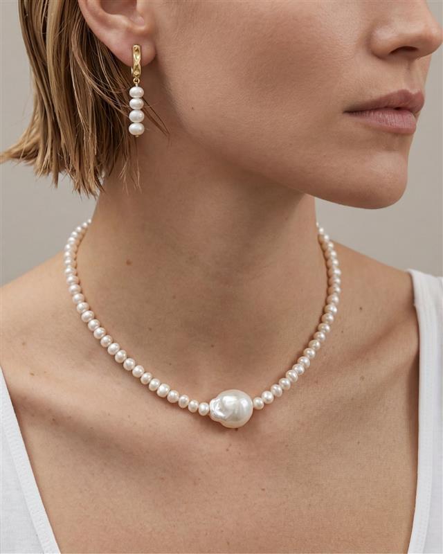 Choker with Pearl Baroque 