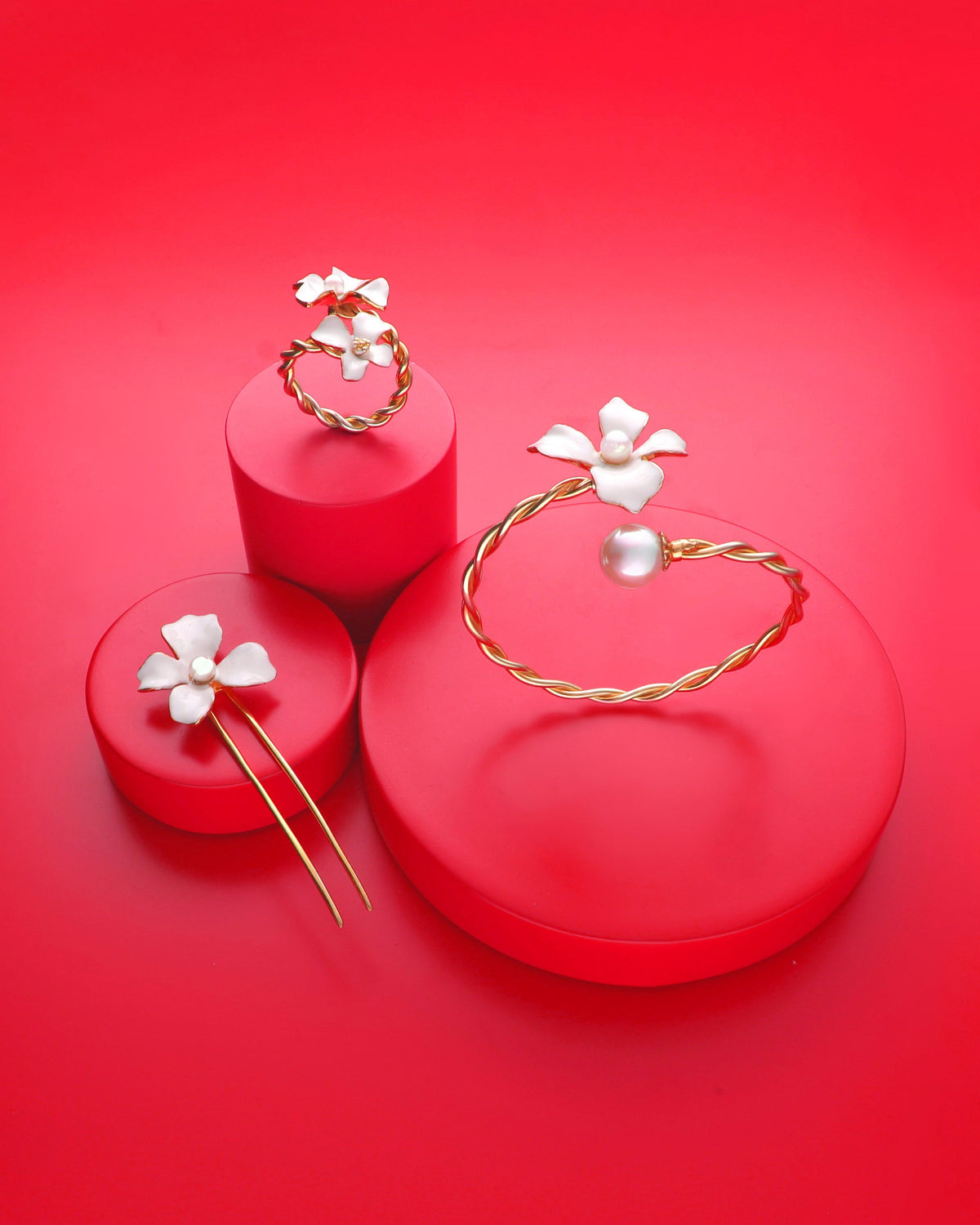 Weißer Ring Flowers