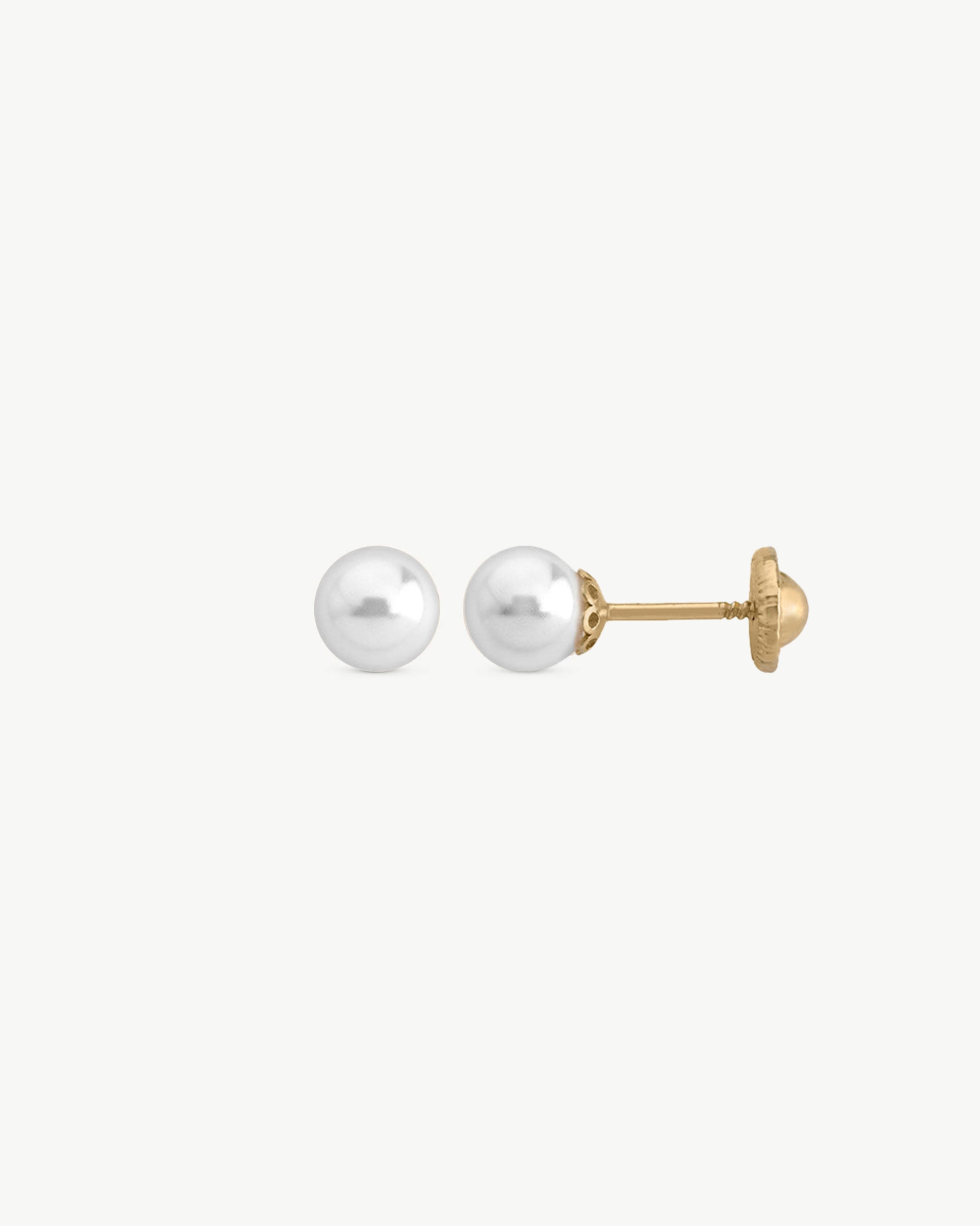 Pearl Earring 18k Gold 5mm Taylor MAJORICA โ Majorica