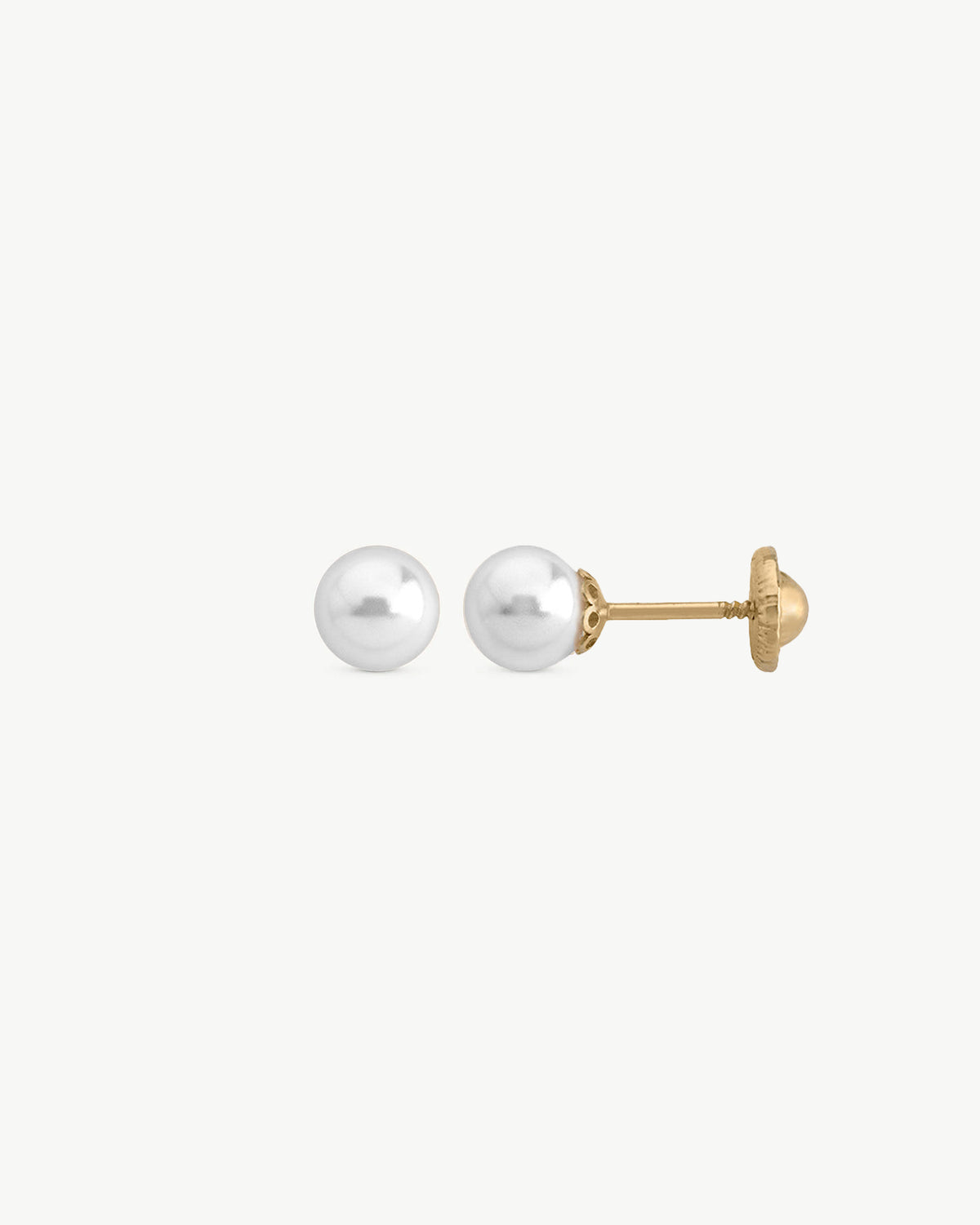 Pearl Earring 18k Gold Earrings 4mm Taylor