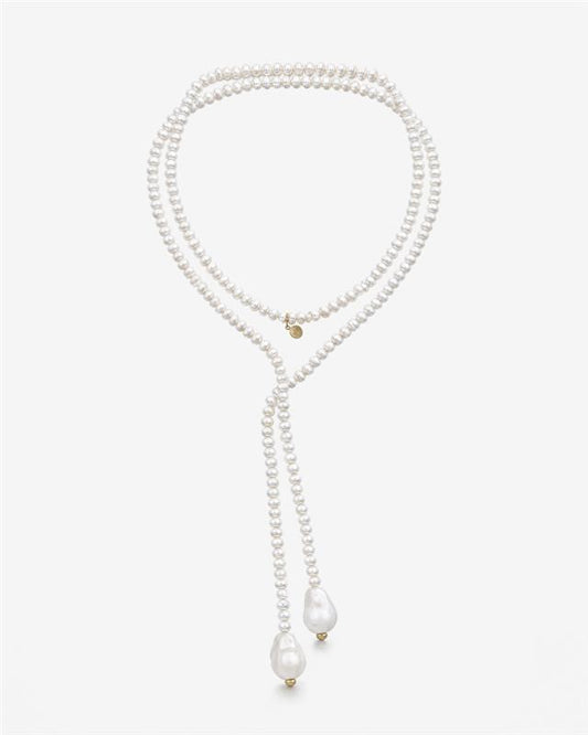 Open necklace pearls Baroque
