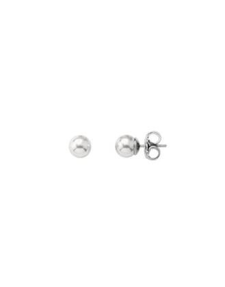 Earrings Lyra silver with 7mm white pearl