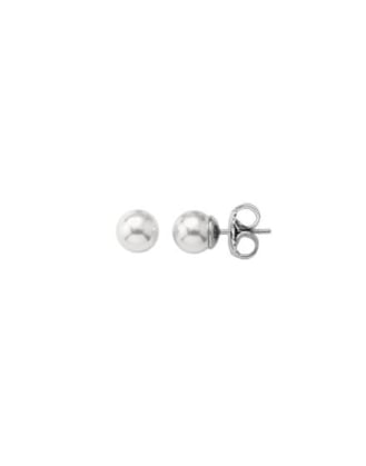 Earrings Lyra silver with 10mm white pearl