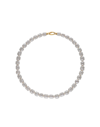 Collar con perlas barrocas y plata dorada Majorica, Majorica baroque pearl necklace