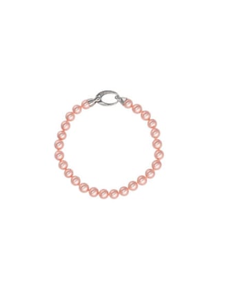 Pulsera de perlas rosas Majorica, Majorica pink pearl bracelet, pink-core