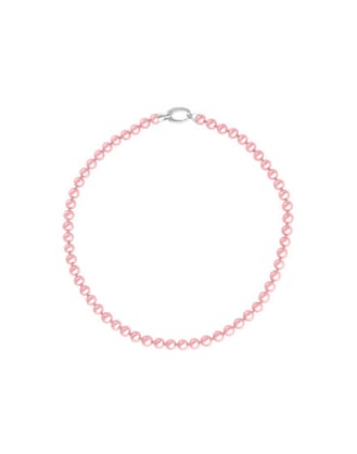 Collar de perlas rosas 6mm 40cm Majorica, pink pearl necklace, pink-core