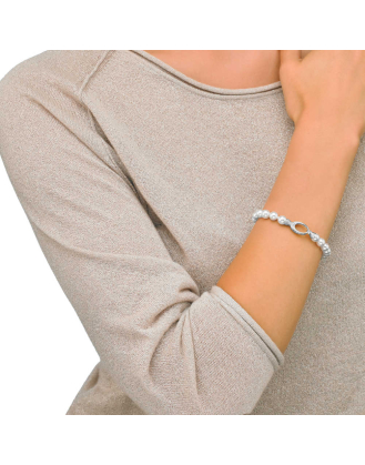 Armband Lyra silber mit 7 mm Perlen