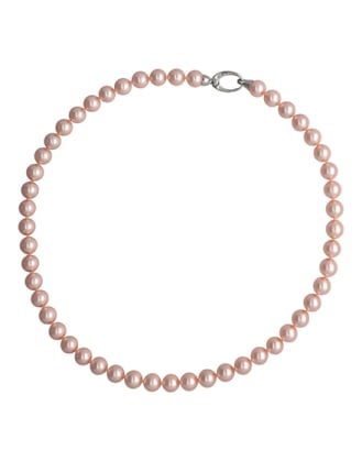 Collar de perlas rosas Majorica, Majorica pink pearl necklace, pink-core