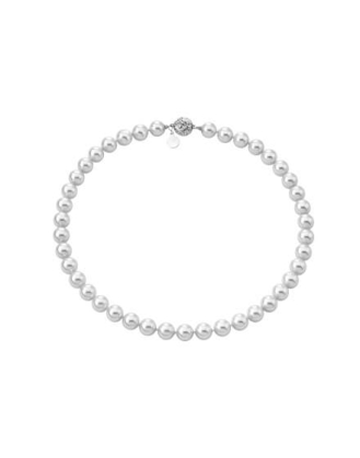 Collar de perlas corto en plata 8mm 50cm Lyra majorica, majorica short pearl necklace