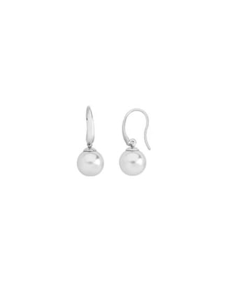 Silver earrings Nuada with 10mm white pearl
