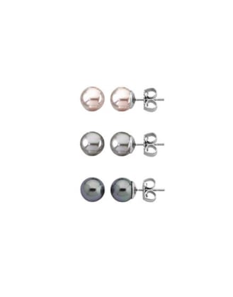 Set de pendientes de perlas Majorica, Majorica pearl set earrings