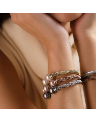 Armband Tender mit grauer Perle
