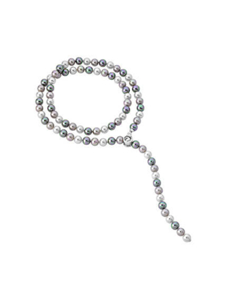 Collar largo de perlas multicolor Majorica, Majorica long multicolor pearl necklace