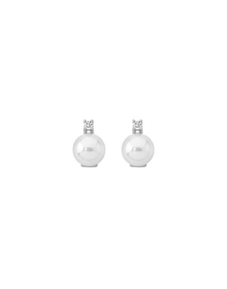 Pendientes de perlas y circonita Majorica, Majorica pearl earrings and zircons