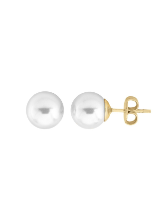 Earrings Taylor gold 18k 6mm white pearl