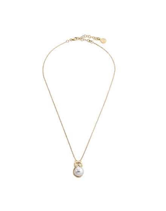 Golden silver pendant with pearl, pendiente con perla majorica, majorica, perlas, pearls