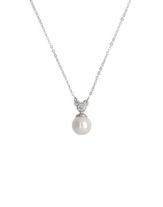Rodhium silver Pendant Kuma | Majorica Pearls